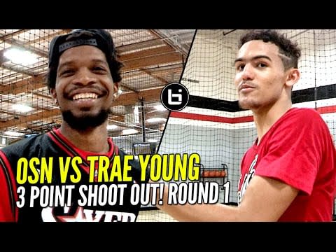 OSN vs Trae Young 3 Point Contest Round 1! WHO WINS!??!? 😂😂