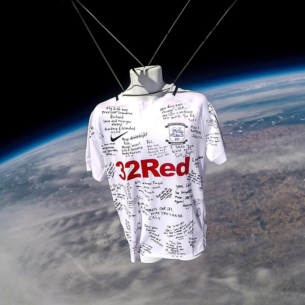 A friend died suddenly so we sent his favourite shirt into space