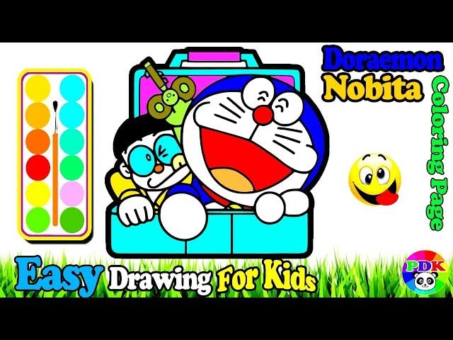 Download Coloring Doraemon Drawing - colouring mermaid