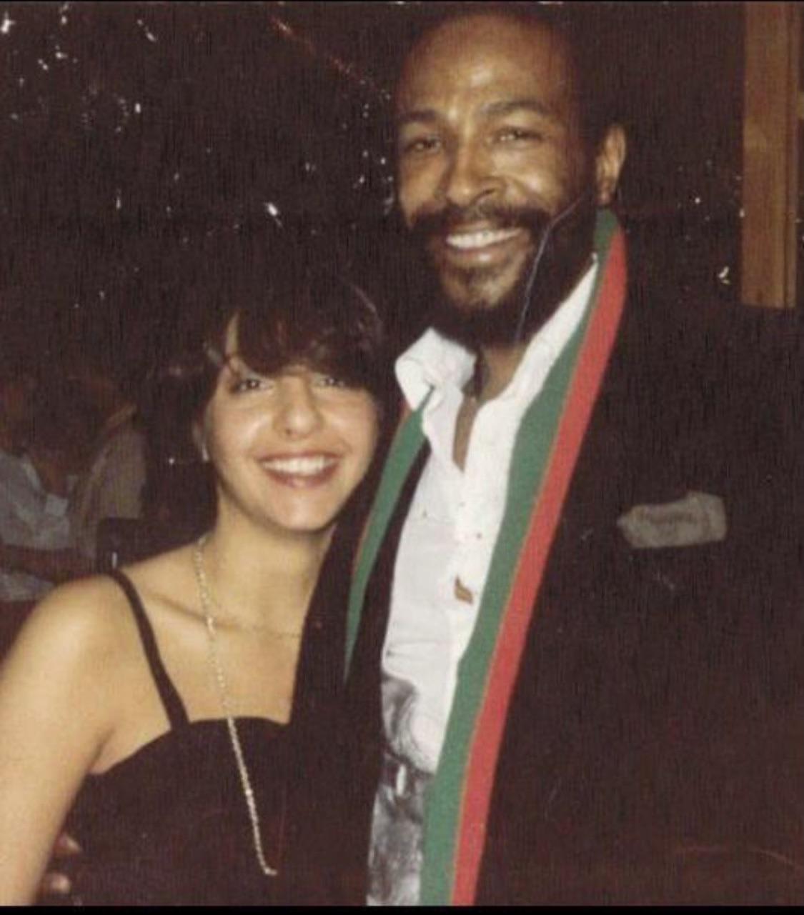 My auntie with Marvin Gaye, Stringfellows nightclub in London, 1981.