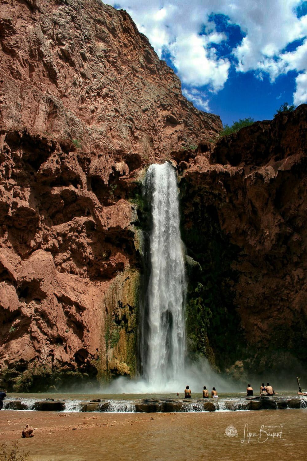 Moody Falls in the Havasu owned area of the Grand Canyon