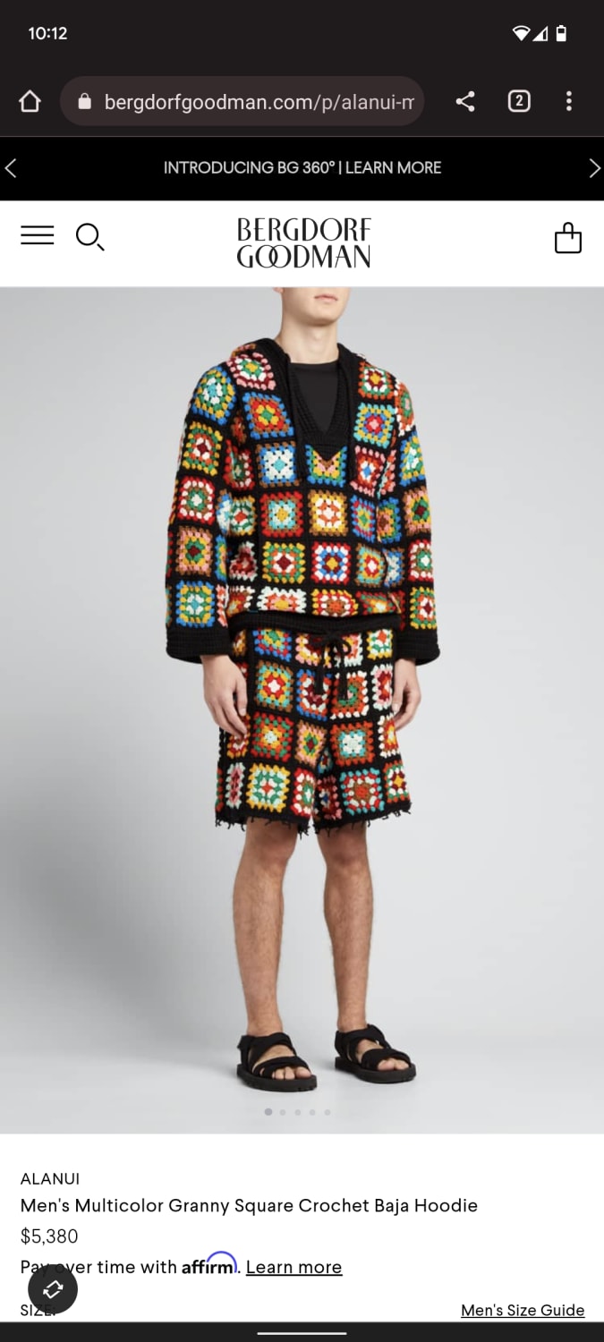 Given all the fast fashion posts, here's a well priced granny square garment