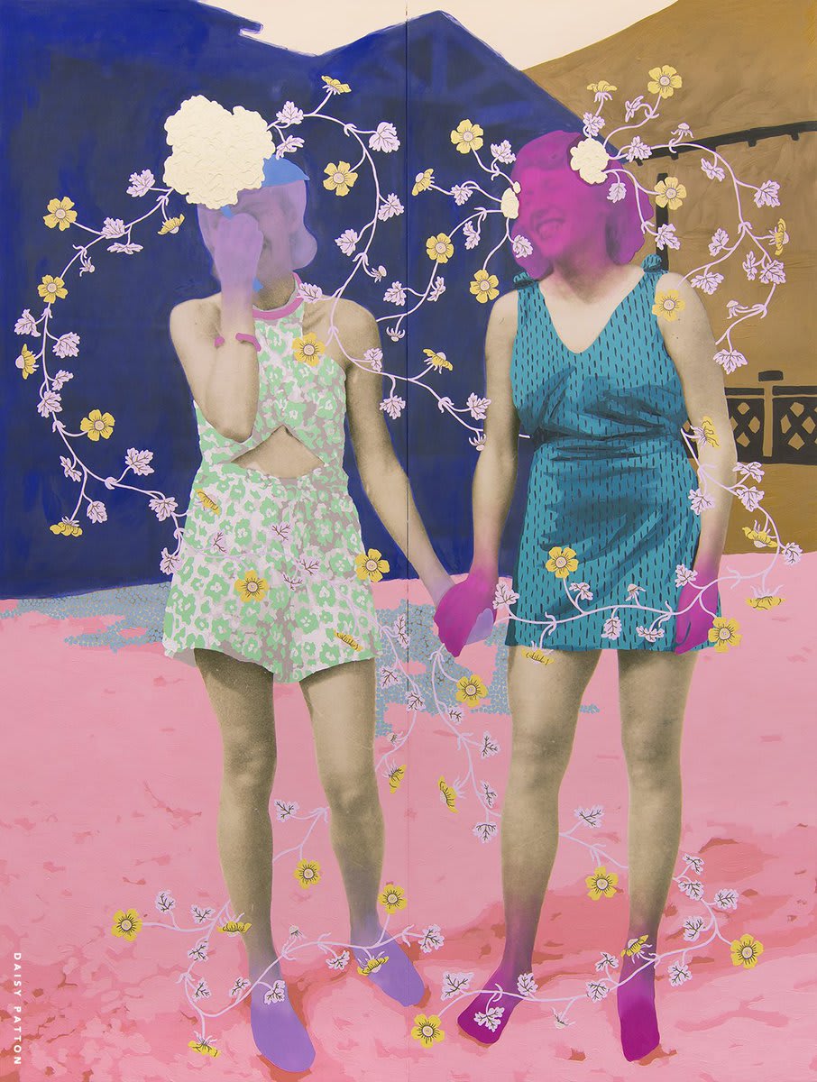 Beautiful BFFs, covered in magic. New work by Daisy Patton on the site today (and in Aspen tonight! Daisy is standing in front of me right now and we'll be at the artists' reception for "BIG PICTURE, BABY" at Skye Gallery... see you tonight! <3