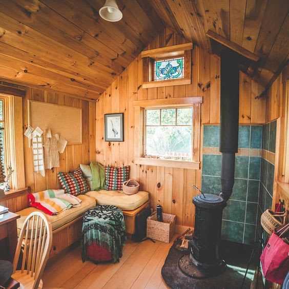 Pin by We're Two Pinners. on Cabin life !!! | Tiny house cabin, Cabin interiors, Tiny house living