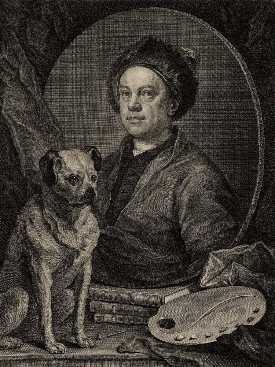 Here’s 18th-century artist William Hogarth with his pet pug 🐶 How would you portray you and your pet? 🐱🐶