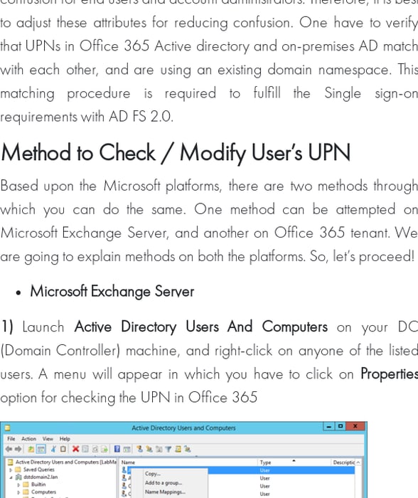 What is UPN (User Principal Name) in Office 365 Active Directory