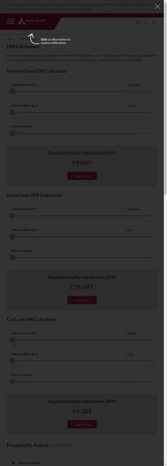 Personal Loan Emi Calculator Axis Bank لم يسبق له مثيل الصور