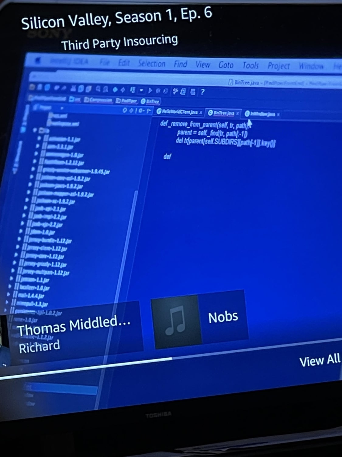 I figured out why Richard had such a hard time configuring the cloud infrastructure in season 1: He was trying to code Python in Java… two completely different languages.