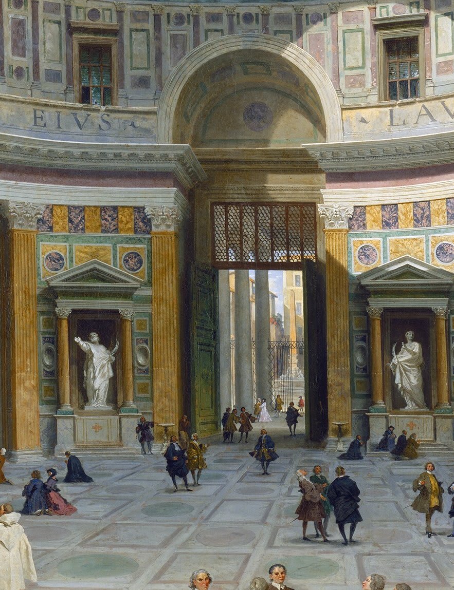 An up-close look at Giovanni Paolo Panini’s masterful 18th-century painting of the Roman Pantheon️