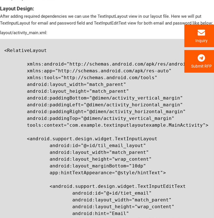 Textinput Layout Integration in Android