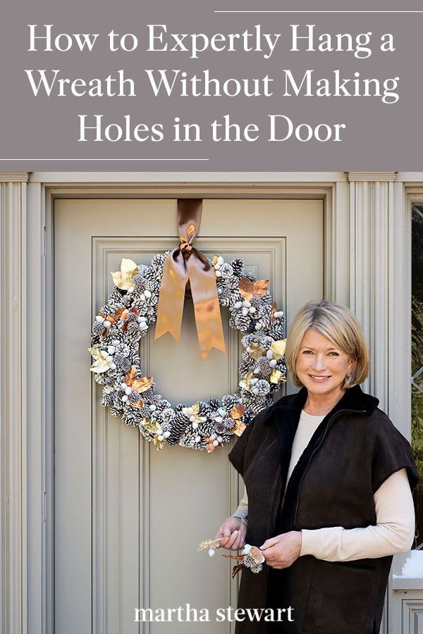 How to Expertly Hang a Wreath Without Making Holes in the Door