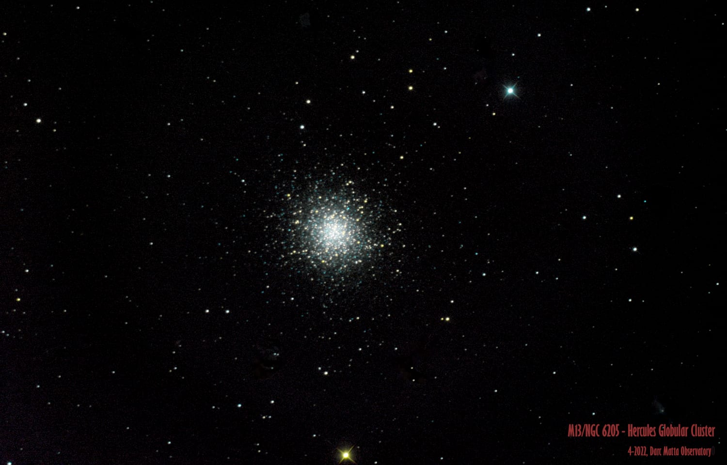 M13: Hercules Star Cluster, April 17, 2022.