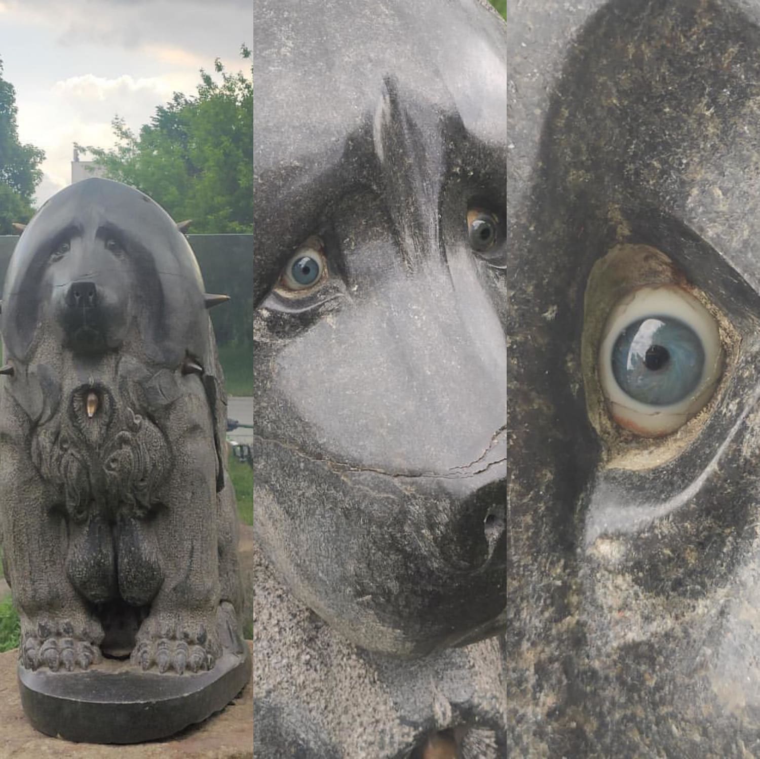 The eyes of this sphinx statue in Muzeon Park