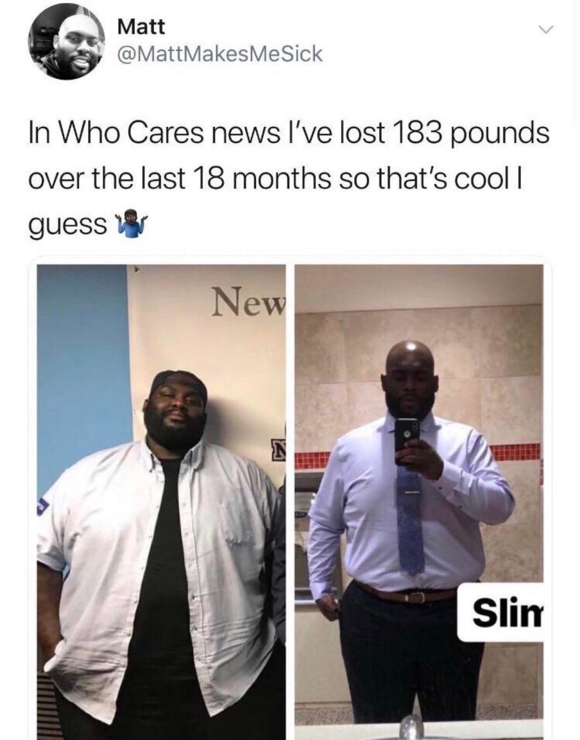 This man lost 183 pounds in 18 months!
