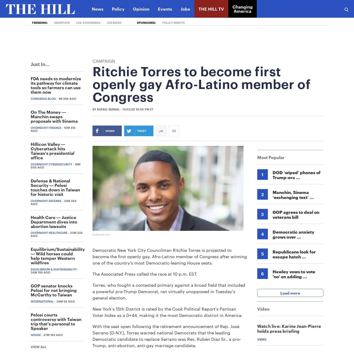 Ritchie Torres to become first openly gay Afro-Latino member of Congress
