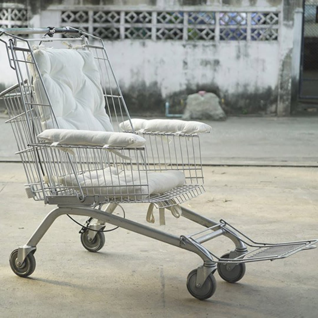 This is upcycling: turning an old shopping cart into a helping tool for phisically disabled people, through design. https://t.co/0WrFIGFTrS via