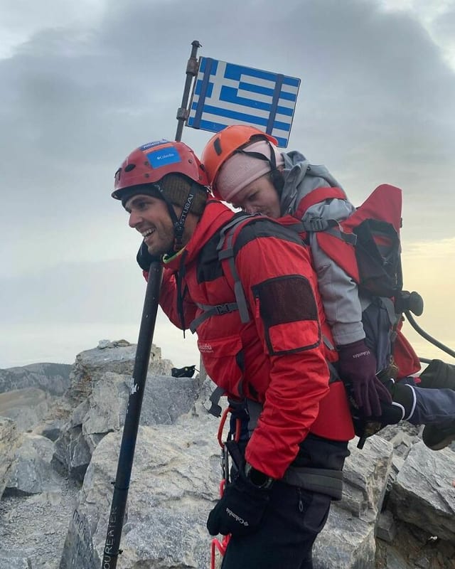 This Athlete, Marios Giannakou, Carried A Disabled Biology Student Named Eleftheria To The Top Of Mount Olympus, Her Dream