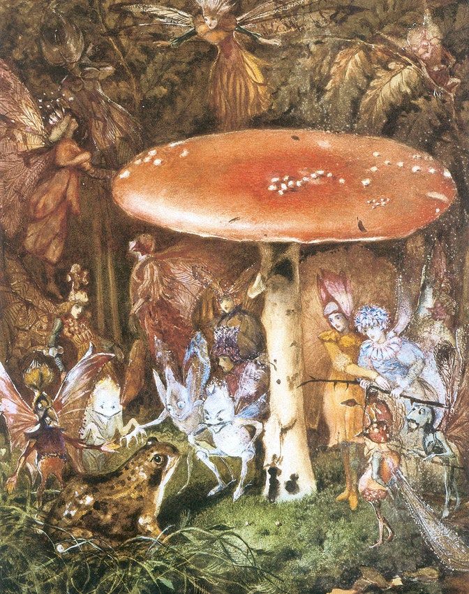 From fairy-rings to Lewis Carroll's Alice, mushrooms have long been entwined with the supernatural in art and literature. @MikeJayNet on early reports of mushroom-induced trips and how one species in particular became established as a stock motif of Victorian fairyland.
