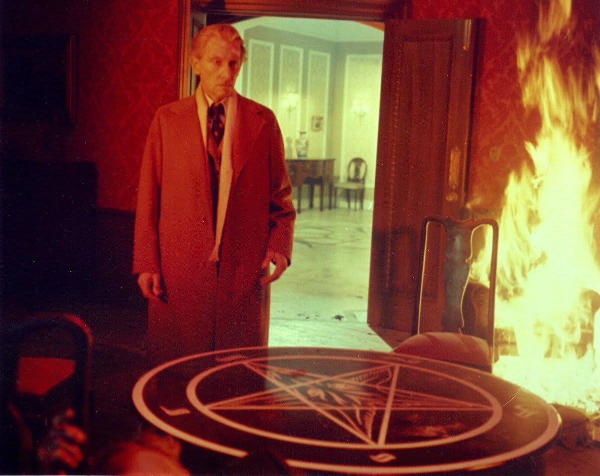 Peter Cushing in 'The Satanic Rites Of Dracula' Hammer (1973)