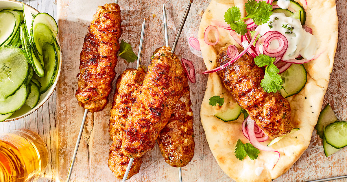 The flavours of an Indian takeaway in a kebab – genius! Try this recipe and more BBQ skewer ideas in our July issue, out now. Click here to subscribe: