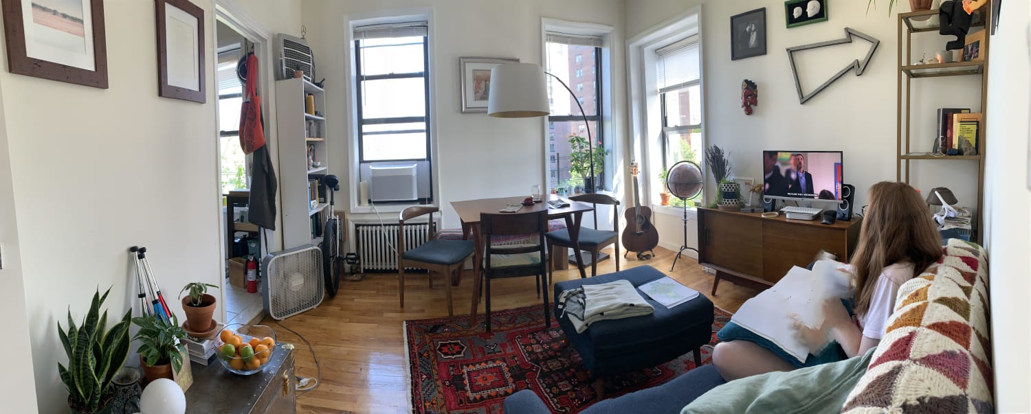 Plant Filled Mid Century Inspired Harlem Apartment