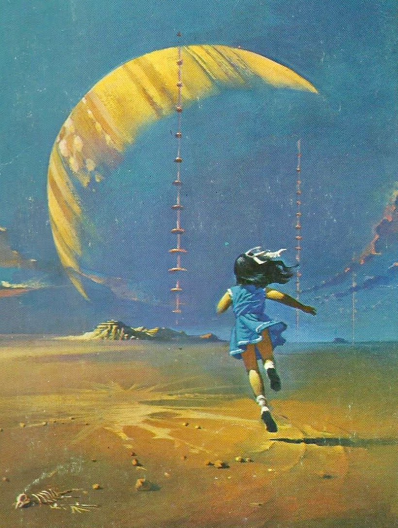 Bruce Pennington’s cover art for “The Airs of Earth” by Brian Aldiss, 1971.