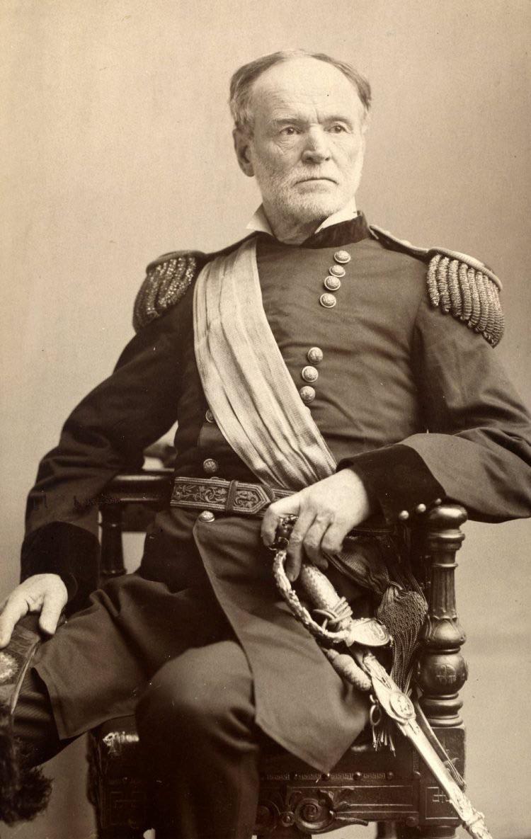 William Tecumseh Sherman in retirement, 1885 .