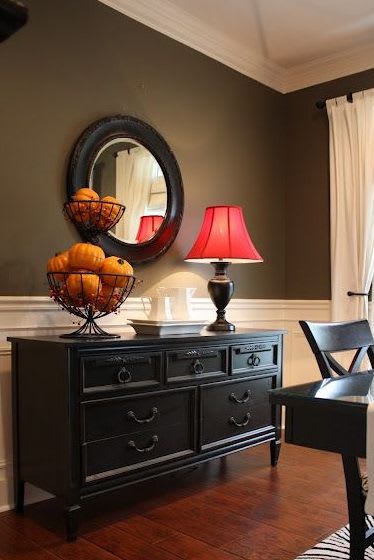 A black sideboard for dining room