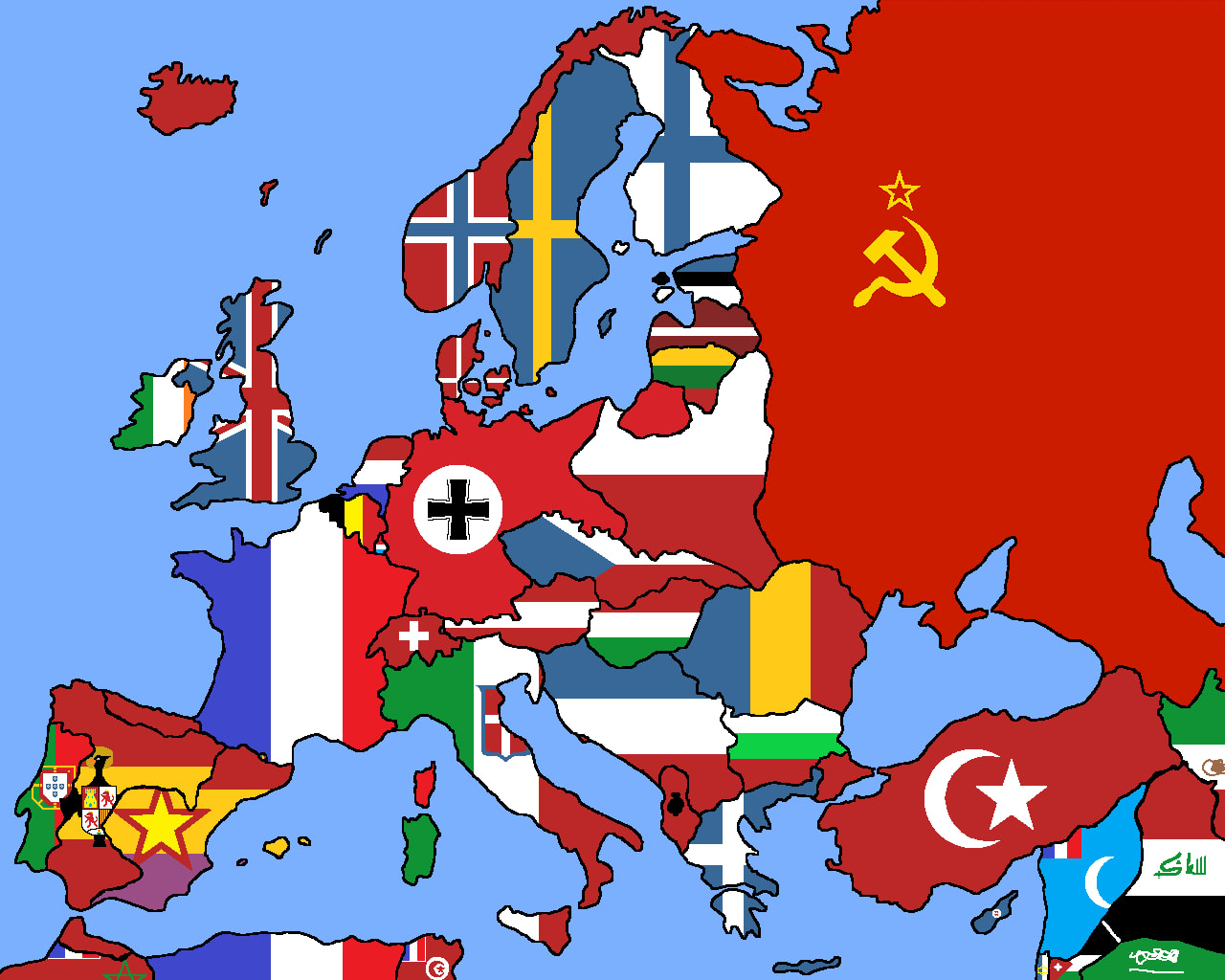 Flag map of 1937 Europe that i made. Hope you like it!