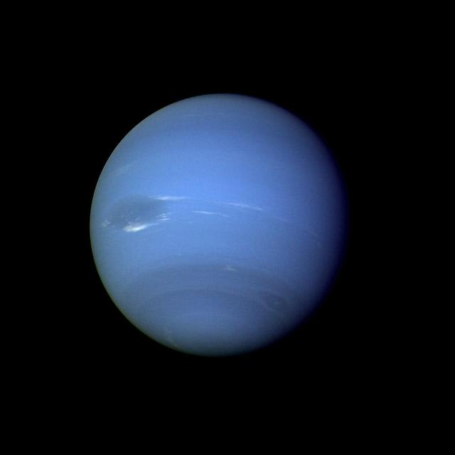 Did you know that Neptune was the first planet located through mathematical calculations? Astronomer Johann Galle discovered Neptune OTD in 1846. In August 1989, Voyager 2 captured this image, recording approximately 2.5 rotations of the planet.