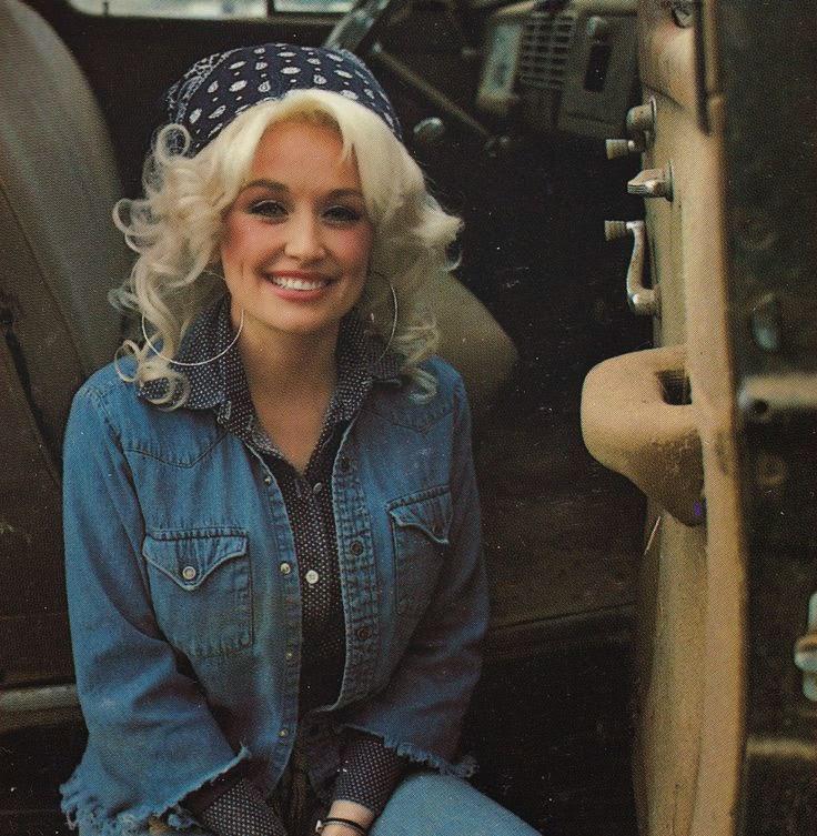 Dolly Parton in the 70's, offstage, relaxed, and looking simply angelic.
