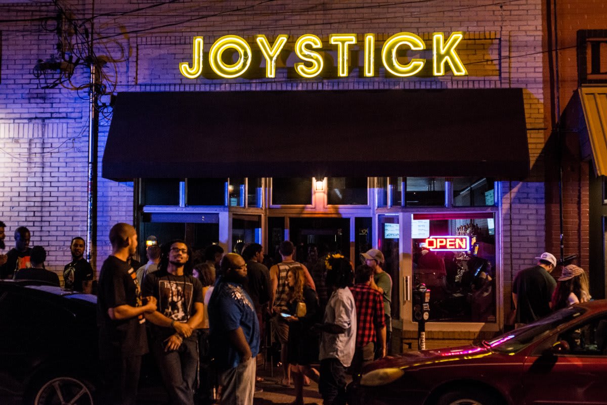 Joystick is a LGBTQIA+ owned dive bar featuring classic arcade games and tabletop gaming in Atlanta, GA. Join them for pride this year!