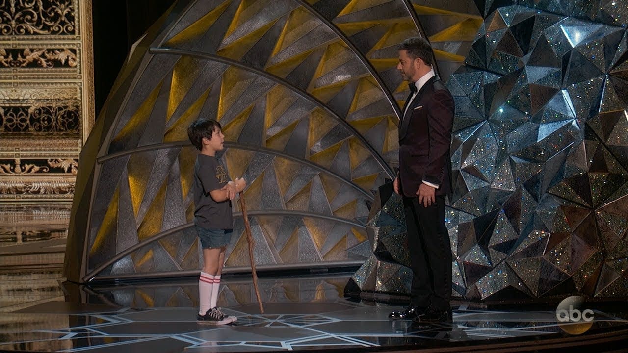 Jimmy Kimmel's 9-Year-Old Self Shows Up at Oscars