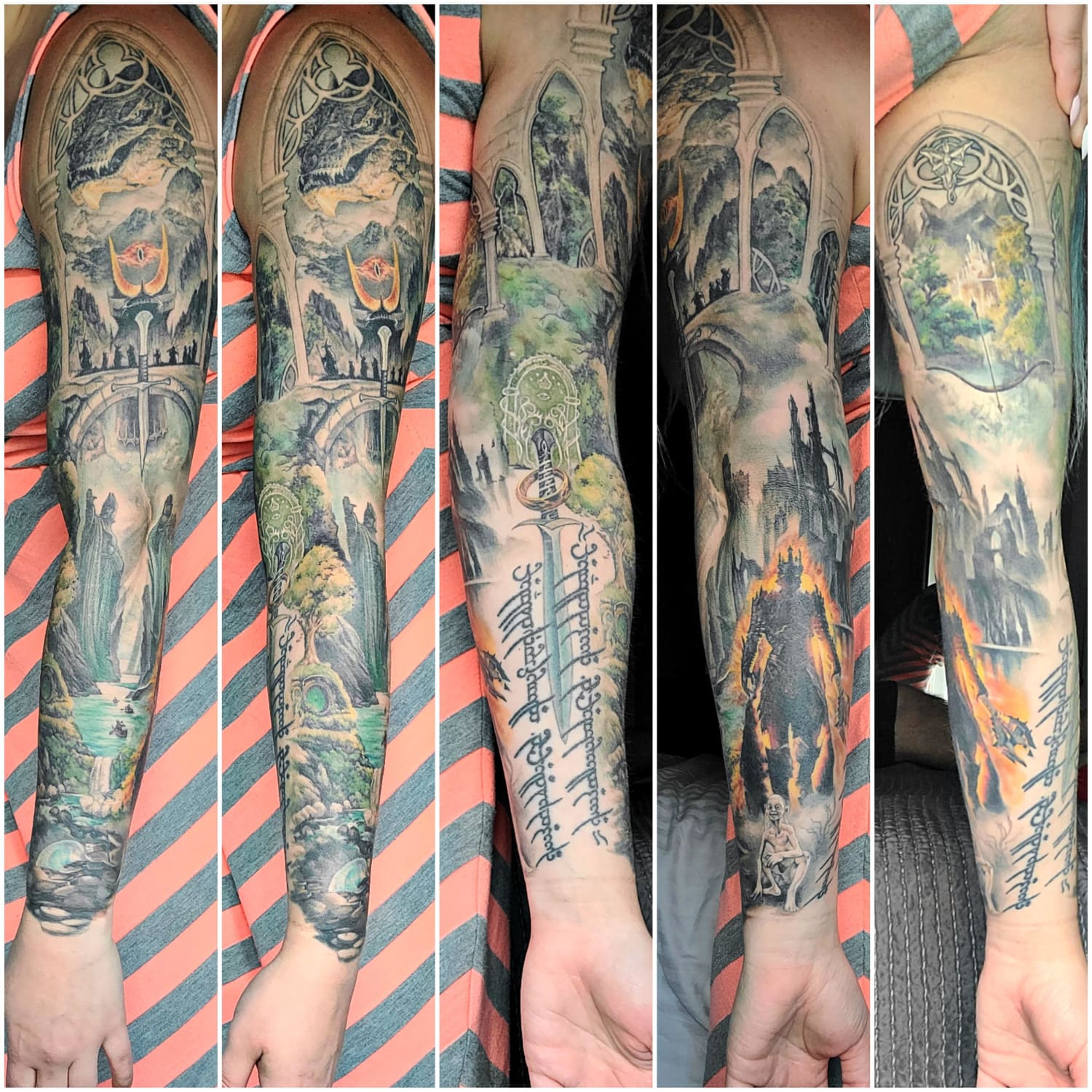 LOTR/Hobbit sleeve done by Kat at Mama Tried Tattoo in Saskatoon, SK