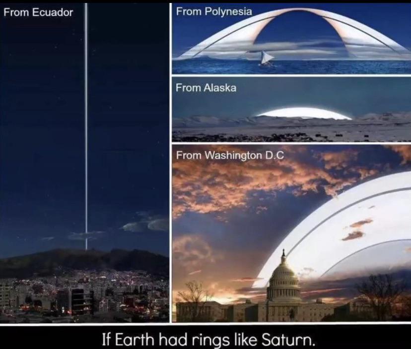 This is how earth would’ve looked like if it had a ring system like Saturn.