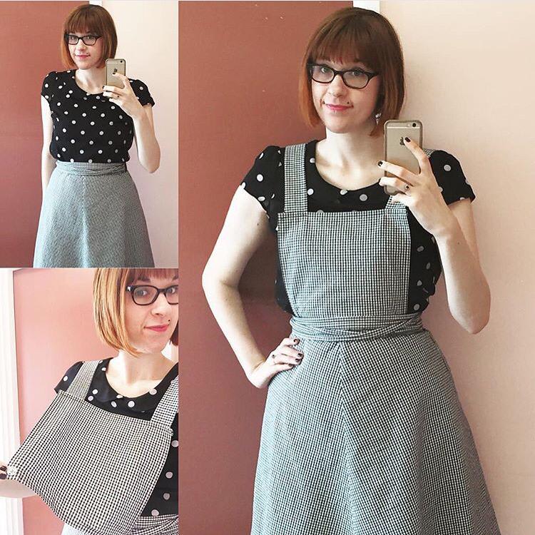 We ❤️ this adorable Miette wrap skirt with detachable pinnafore sewn by Bex ✂️ SewingMiette http://t.co/nOmckPo04G