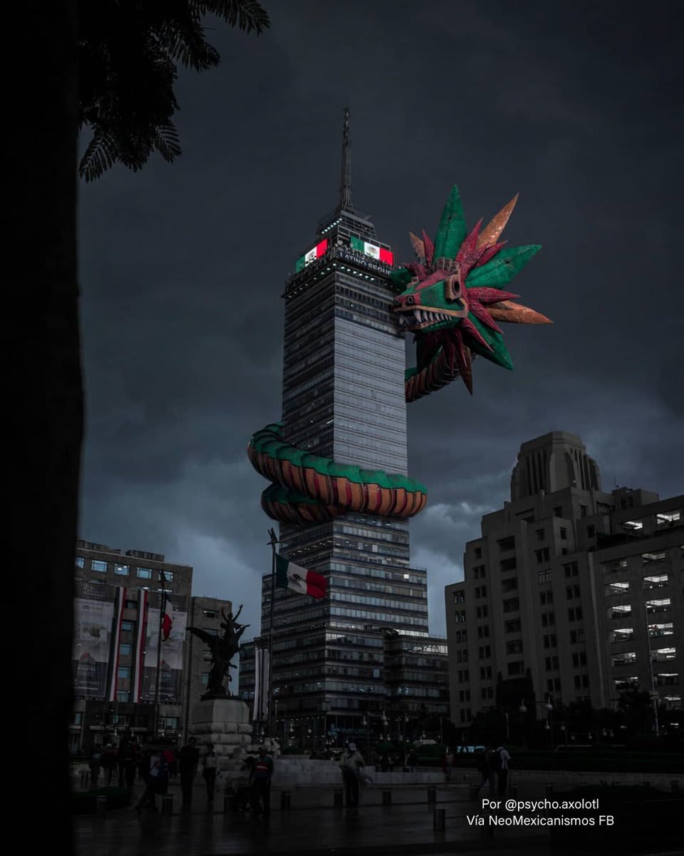 La Serpiente Emplumada en la Torre Latino 🐉https://t.co/IlxSyCE132