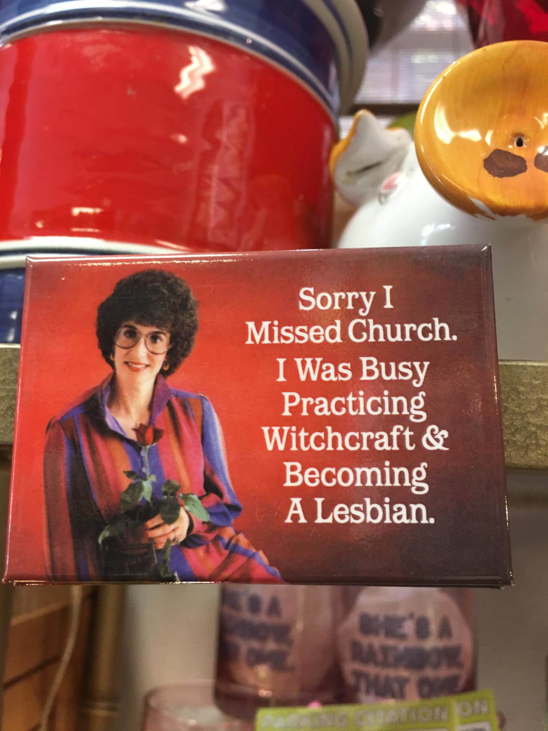 Magnet found at my local curiosity shop.