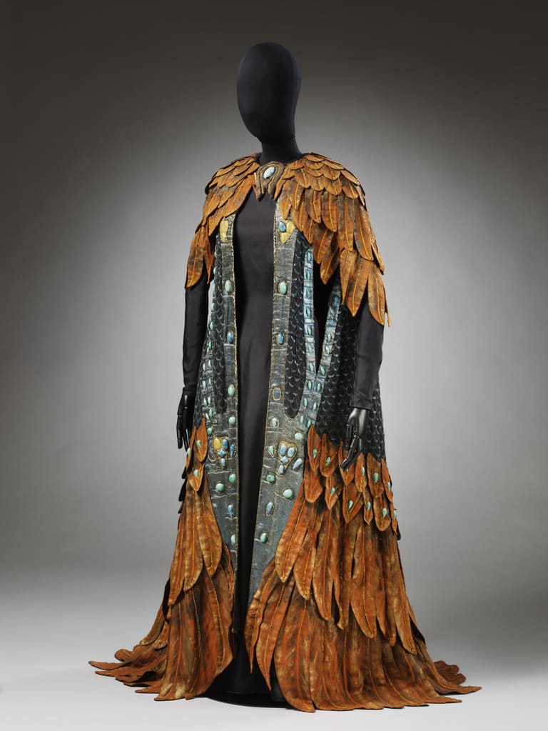The life of the majestic Cleopatra has enthralled the world for centuries and inspired by cultural adaptations. This dramatic cloak was worn by Vivien Leigh when she played the famed ruler in Shakespeare's play Antony and Cleopatra, St. James's Theatre in 1951.