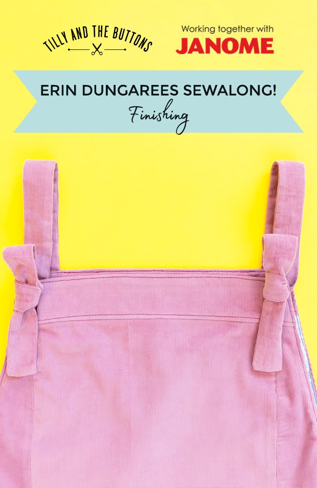 Let's finish our Erin dungarees! It's the last step of the Erin sewalong, which has been made possible thanks to support from @JanomeUK: https://t.co/LcFYmuirb4 In this part we'll cover: - Hemming - Sewing the buttonhole version - Finishing the tie shoulder version