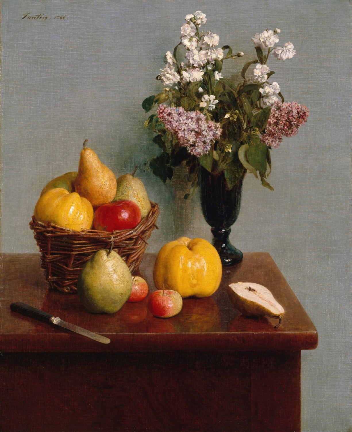 Still Life With Flowers And Fruit (1866), Henri Fantin-Latour