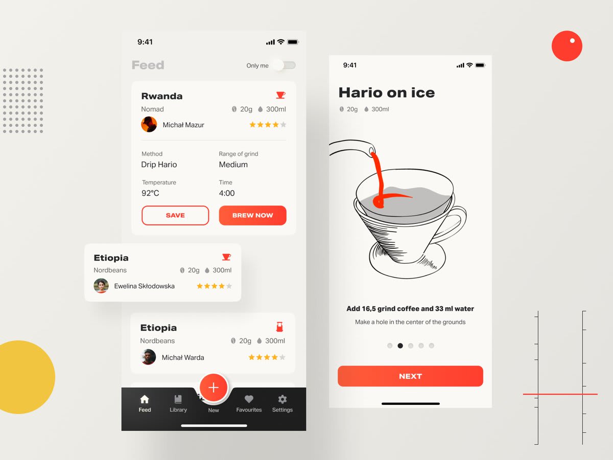 Coffeen mobile app by @pariaszewski_p —
