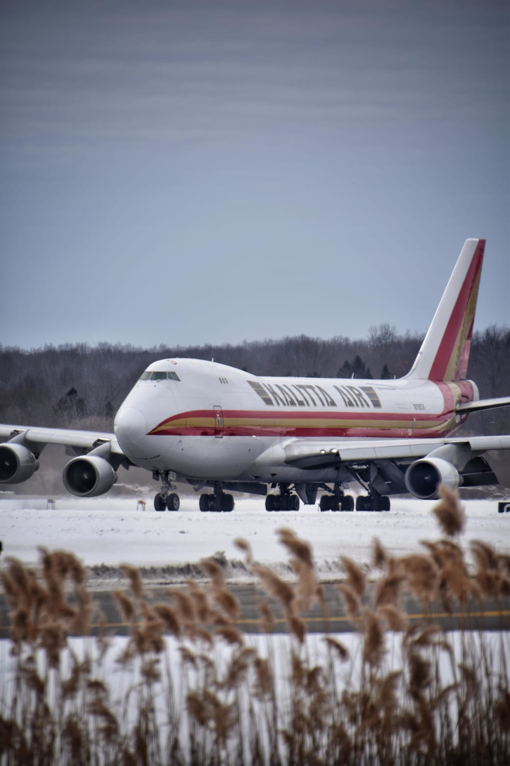 Kalitta Air N705CK at Stewart Airport after the 5 hour long flight from Los Angeles