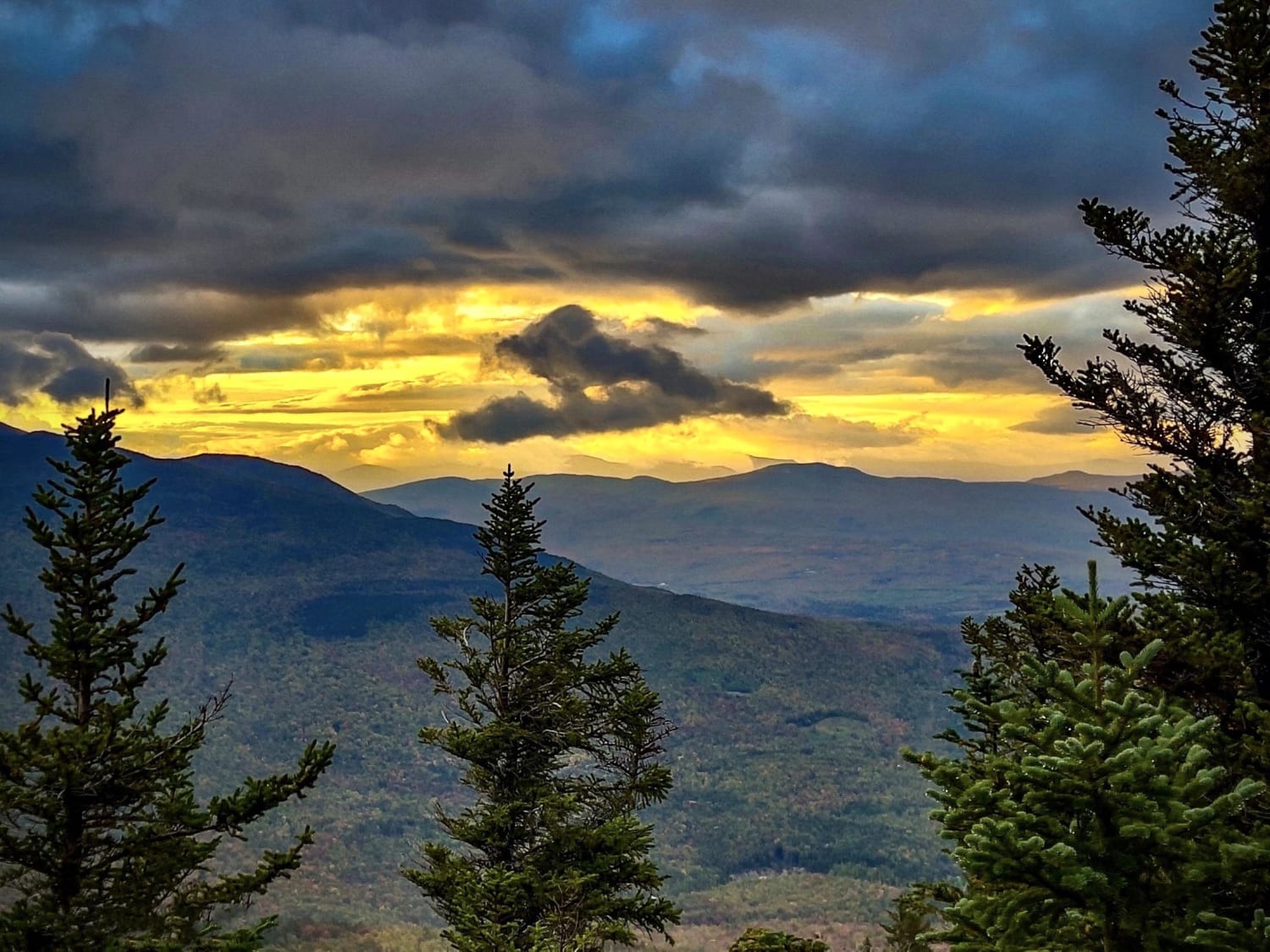 Sunset from Imp Face Ledges, The White Mountains, New Hampshire, USA