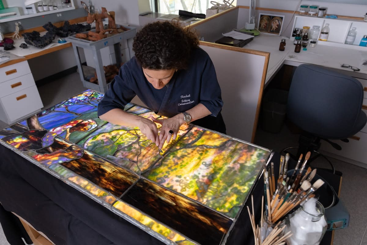 Tomorrow at 5:00 (CDT)—Virtual Lecture: Conservation of the Hartwell Memorial Window Join objects conservator Rachel Sabino as she illuminates the groundbreaking conservation and installation of the Hartwell Memorial Window. Free with registration: