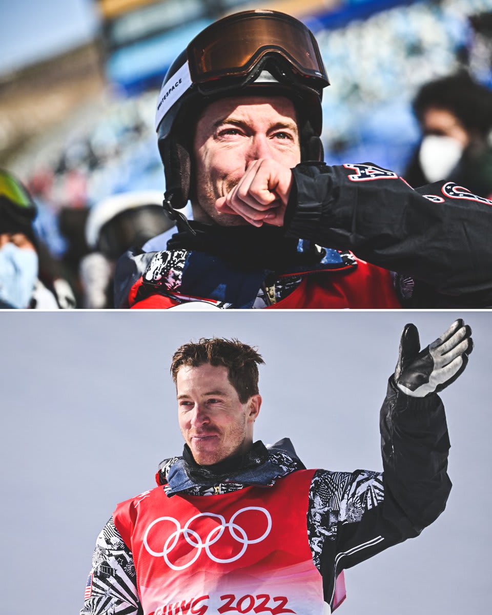 Shaun White after his last ever Olympic halfpipe run.
