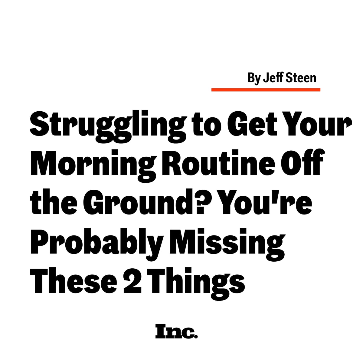 Morning routines are not one-size-fits-all.