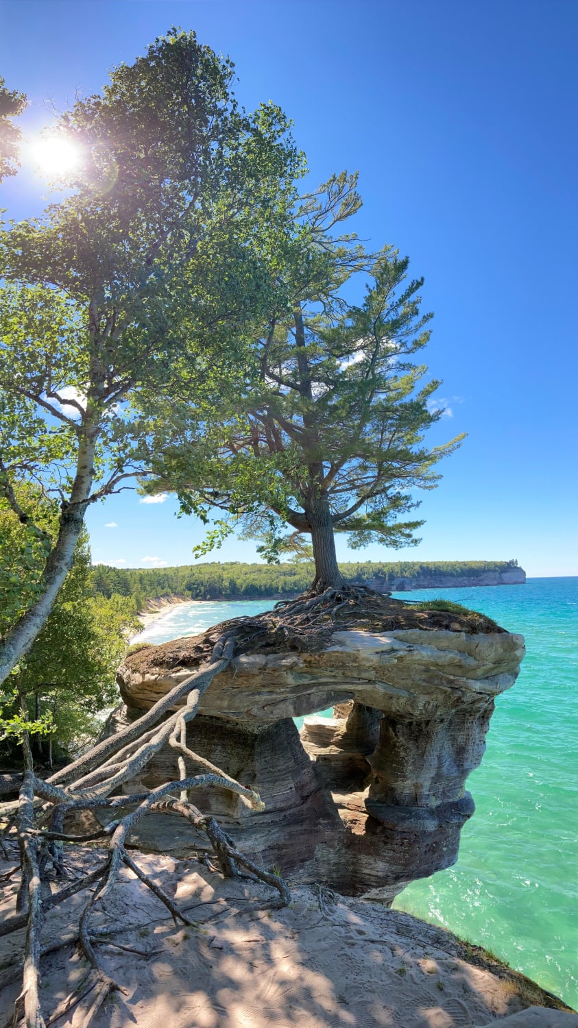 This is Michigan in the summer. Pictured Rocks National Lakeshore - Chapel Rock and Chapel Beach.