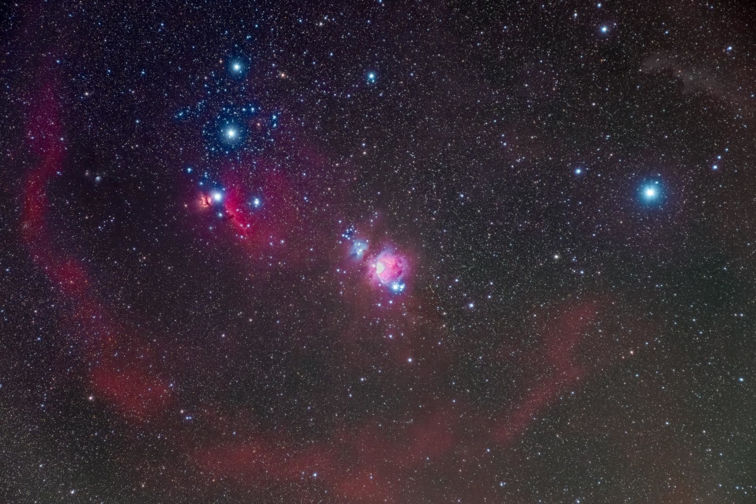 I used my astro-modified DSLR to shoot the Orion Constellation close up. Here's the result! (Shot from Lake District, UK)