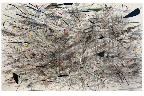 A mid-career survey of artist Julie Mehretu that unites nearly 40 works on paper with 35 paintings, "Julie Mehretu" covers over two decades of her examination of history, colonialism, capitalism, war, global uprising, diaspora, and displacement.